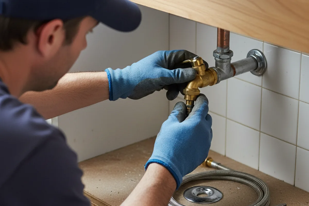 Shutoff valve and fitting work during Emergency Plumbing in Cochise